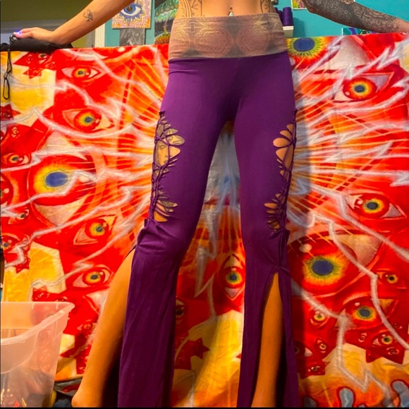 New Astral Vision Braided Slit Bell Bottoms XS - Picture 3 of 4